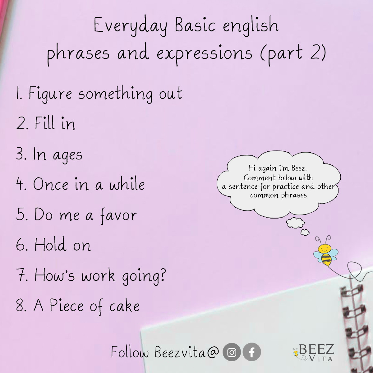 Beez Vita: Everyday Basic english phrases and expressions (part 2)